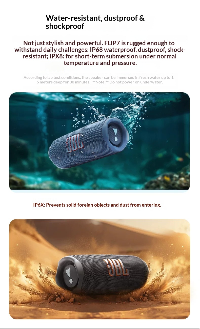 JBL Flip 7 Bluetoothポータブルスピーカー - Jbl Speaker Flip 6 のレビューと価格